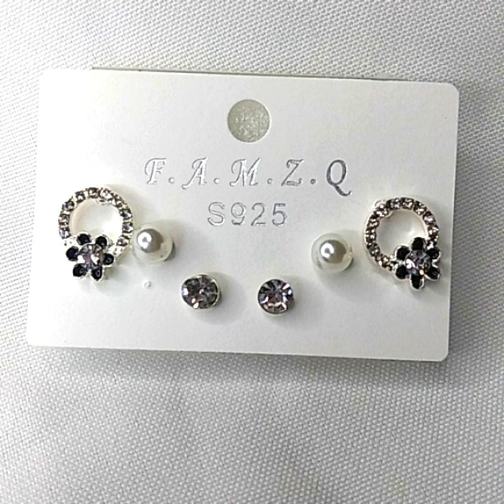 3pcs S925 small studs